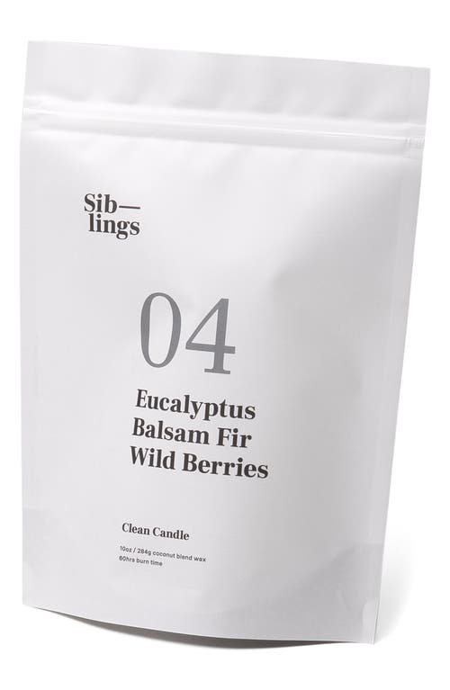 Siblings No 04 Eucalyptus Balsam Wild Berries Candle Refill In White