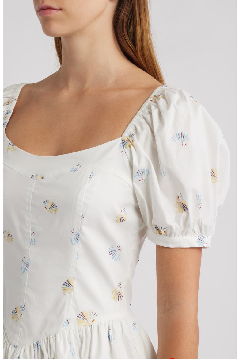 Fiona Short Sleeve Minidress, Alternate, color, IVORY SEASHELL