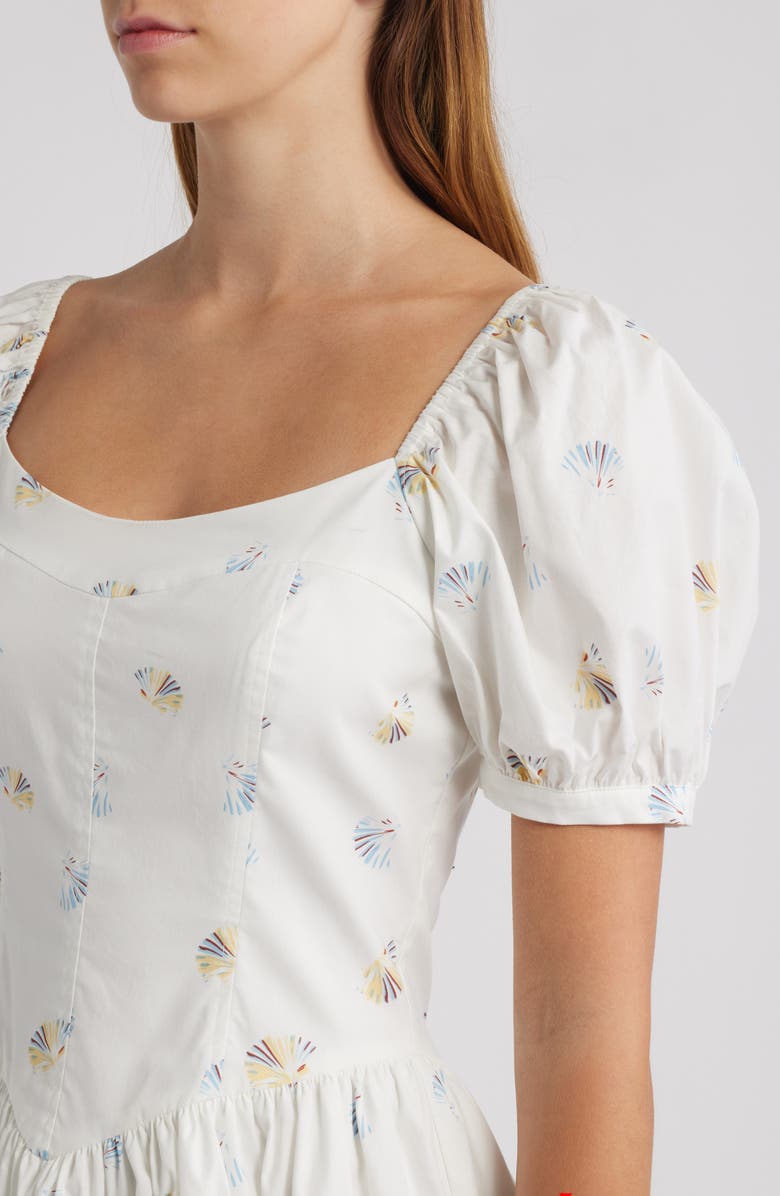 WAYF Fiona Short Sleeve Minidress, Alternate, color, Ivory Seashell