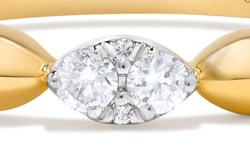 H.j. Namdar 14k Yellow Gold Diamond Marquise Station Stackable Ring In Gold