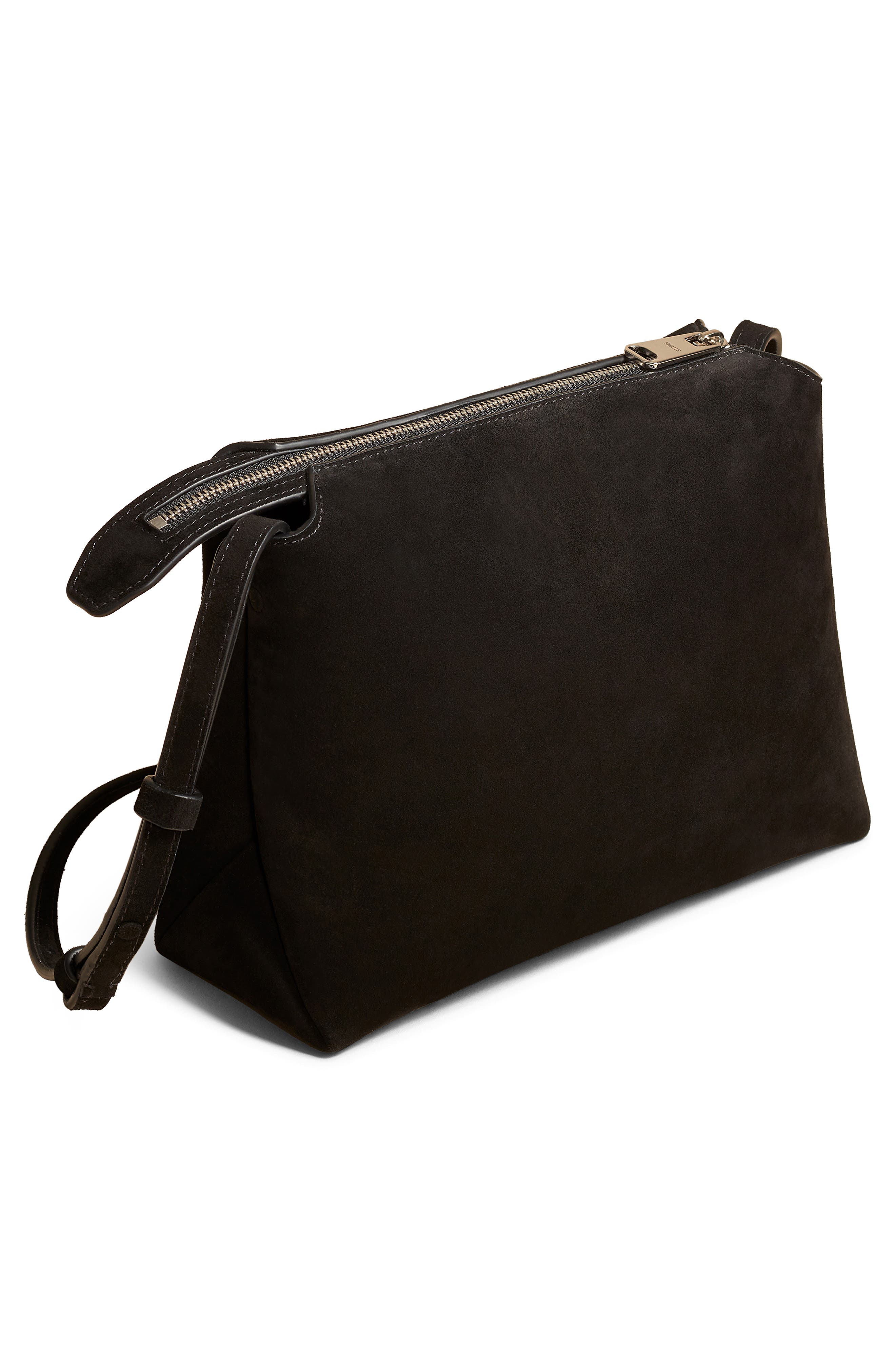 Khaite Medium Lina Suede Crossbody Bag, Alternate, color, 