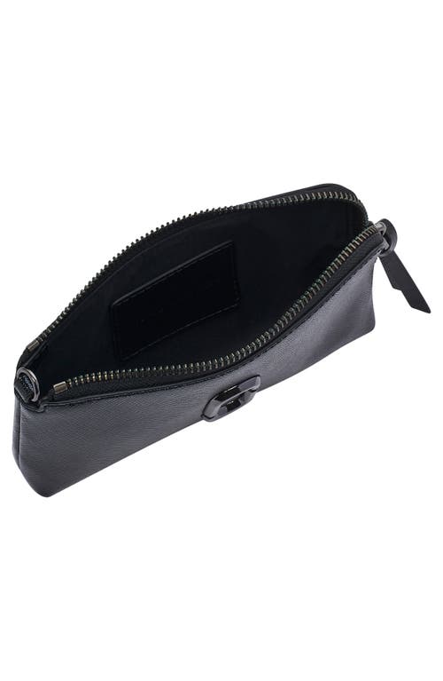 Marc Jacobs The Snapshot Wristlet Leather Clutch In Black