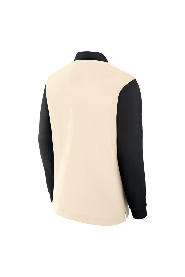 Men's Nike Tan/Black Ohio State Buckeyes Rugby Long Sleeve Shirt, Alternate, color, Tan