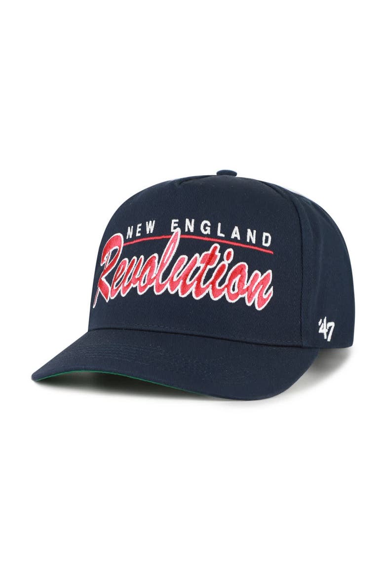 Men's '47  Navy New England Revolution Brushmark Hitch Adjustable Hat, Alternate, color, Navy