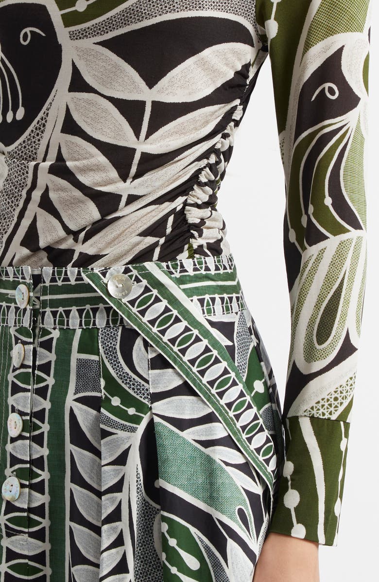 FARM Rio Lace Nature Mock Neck Jersey Top, Alternate, color, 