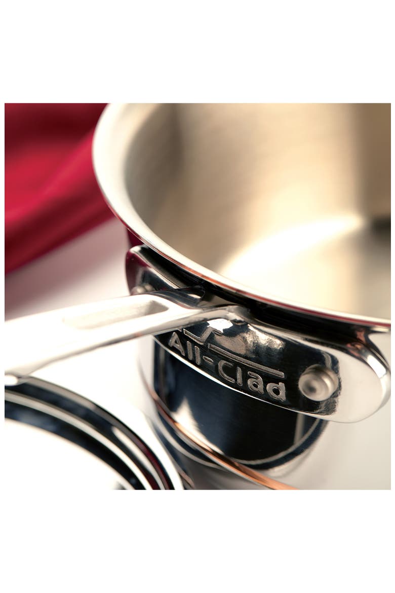 Copper Core 5-Ply Bonded 3-Quart Sauce Pan with Lid, Alternate, color, SILVER