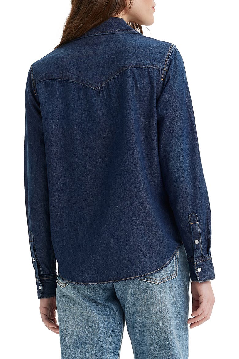 The Ultimate Western Denim Shirt, Alternate, color, SMOKIN HOT