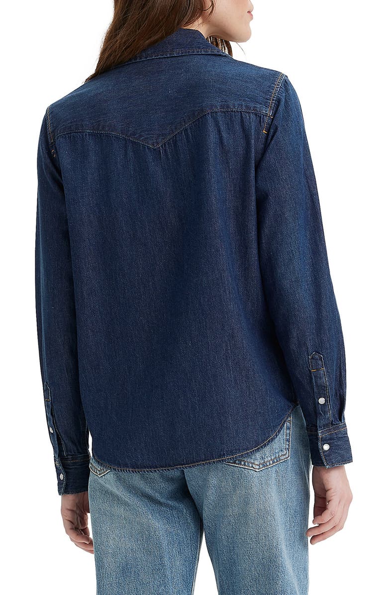 Levi's<sup>®</sup> The Ultimate Western Denim Shirt, Alternate, color, Smokin Hot