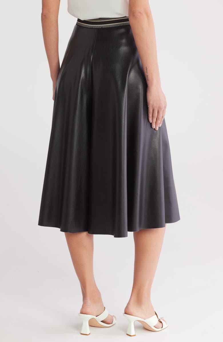 Halogen<sup>®</sup> Faux Leather Wide Leg Culottes, Alternate, color, Rich Black 060