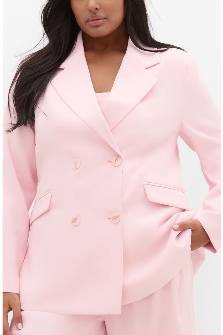 Holly Double Breasted Blazer, Main, color, SOFT PINK