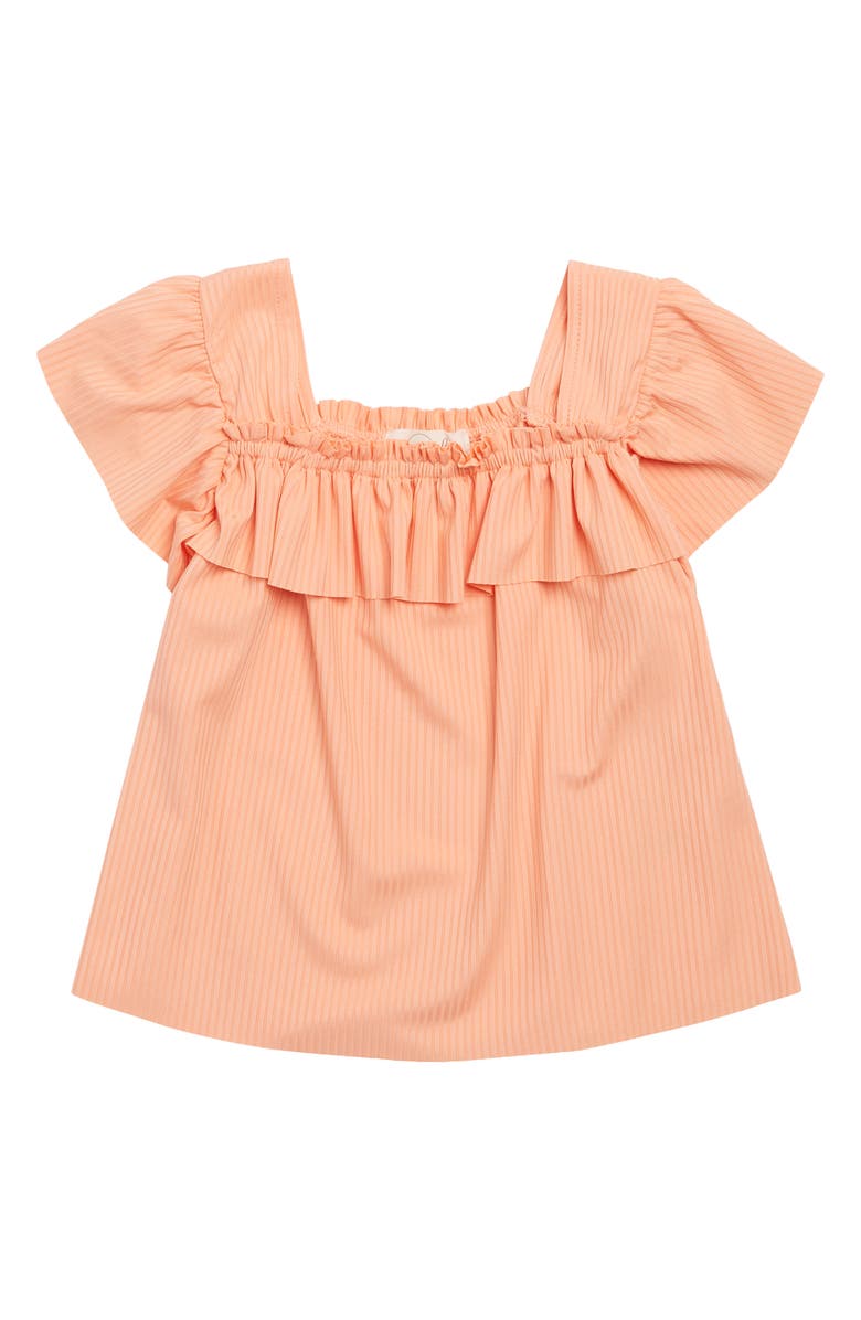 Peek Aren't You Curious Kids' Ruffle Front Babydoll Top, Main, color, 