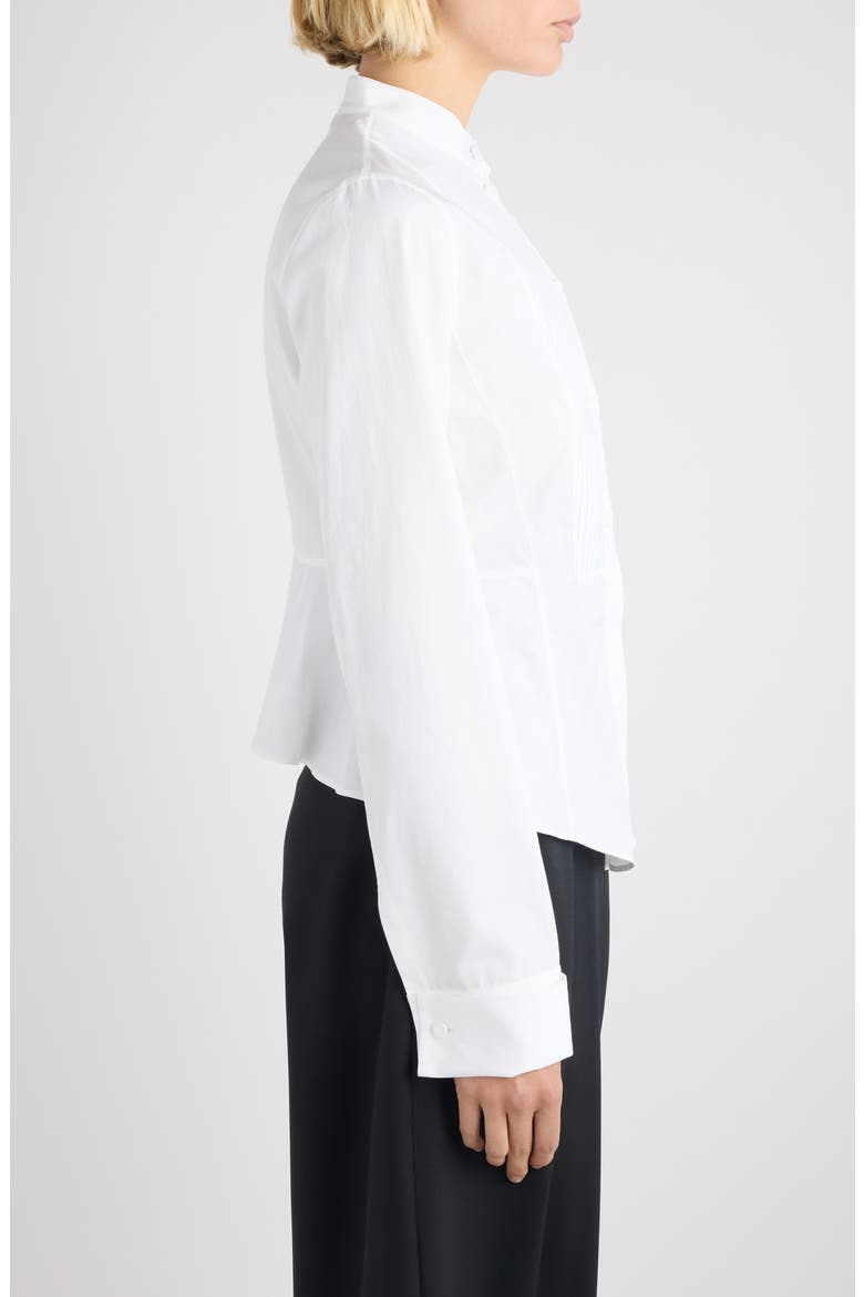 Tux Cotton Poplin Button-Up Shirt, Alternate, color, BLANC
