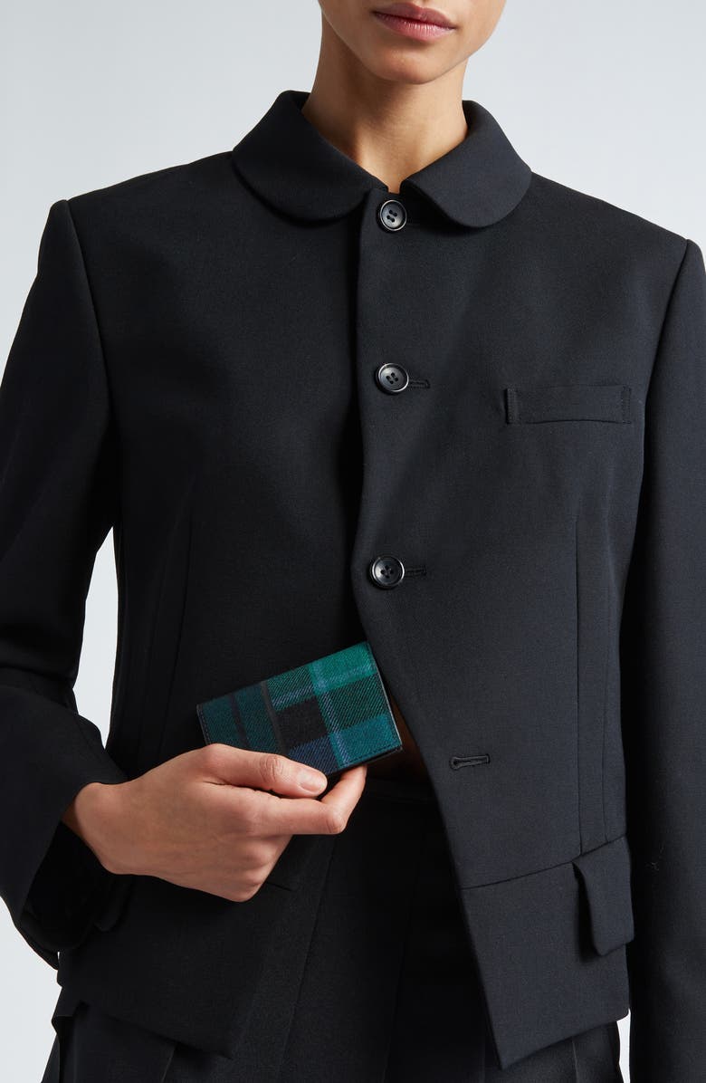 Comme des Garçons Wallets Tartan Patchwork Card Case, Alternate, color, Green