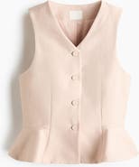 H&M V-neck Peplum Waistcoat