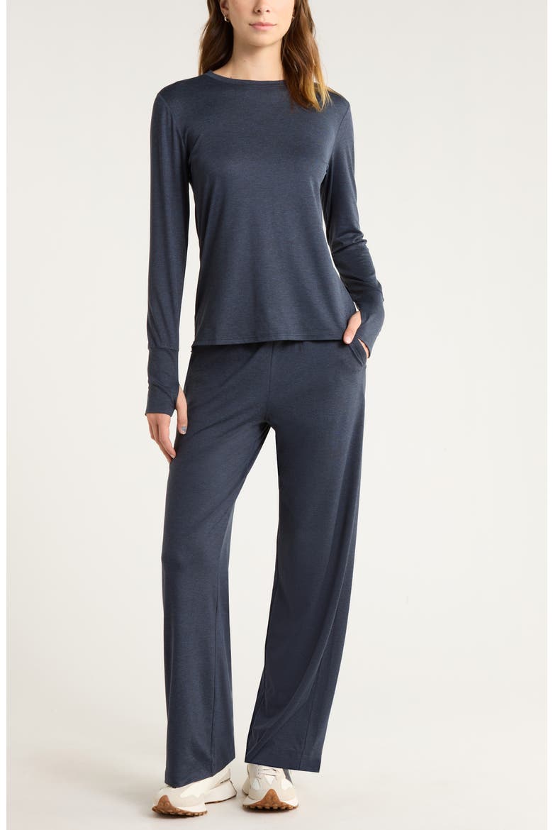 Liana Restore Soft Lite Long Sleeve T-Shirt, Alternate, color, NAVY SAPPHIRE