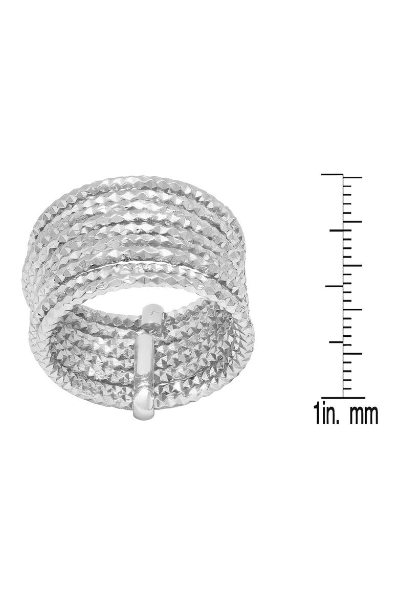 18k Gold Plated Textured Ring, Alternate, color, SILVER