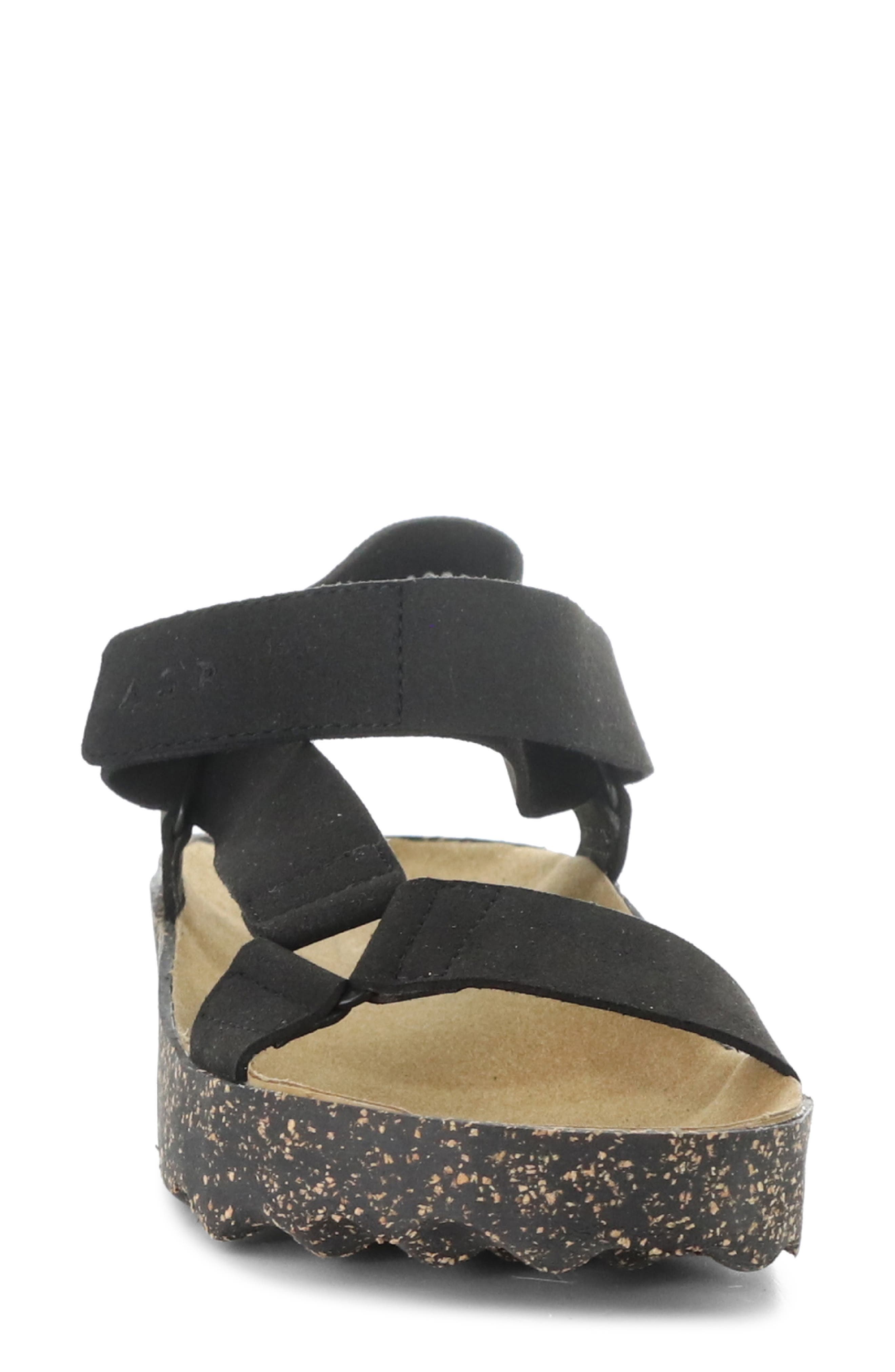 Asportuguesas by Fly London Clew Sandal, Alternate, color, Black