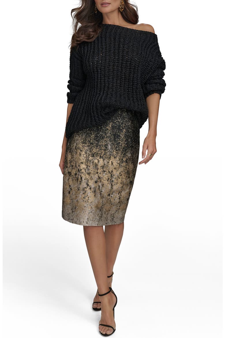Open Stitch Sweater, Alternate, color, BLACK