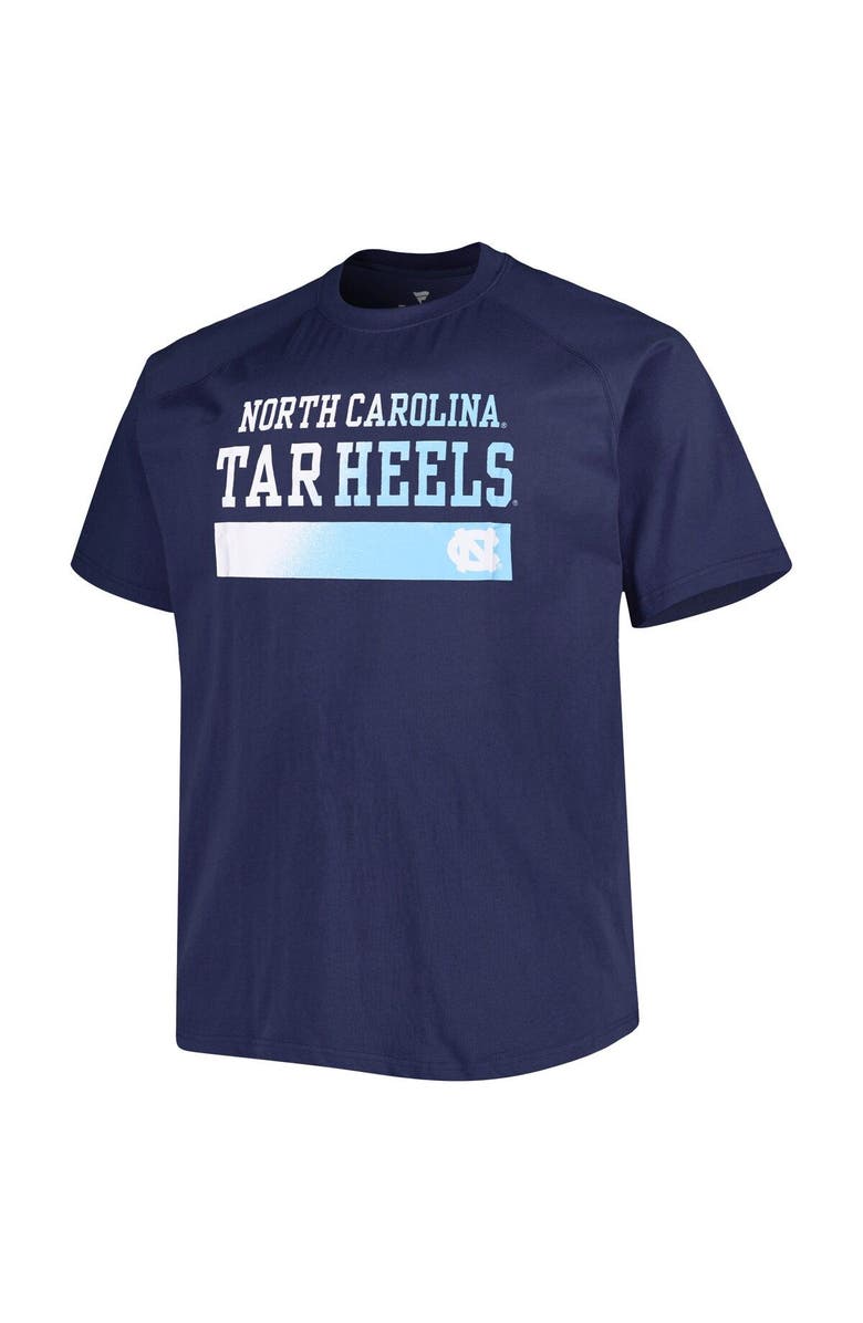 PROFILE Men's Navy North Carolina Tar Heels Big & Tall Raglan T-Shirt, Alternate, color,