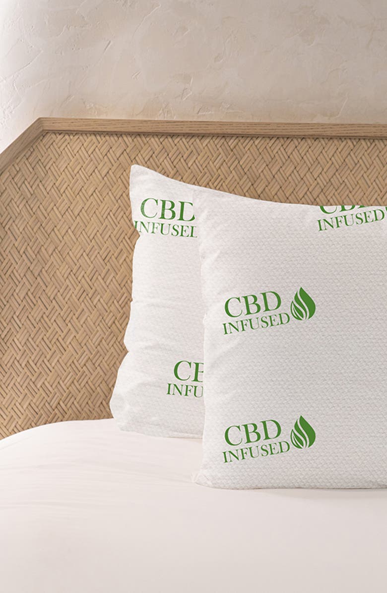 Luxury Home 2-Pack Infused Memory Foam Pillows, Alternate, color, Cbd