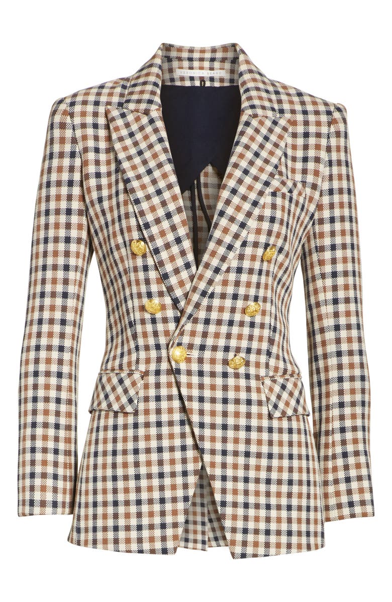 Veronica Beard Lonny Houndstooth Dickey Jacket, Alternate, color, 