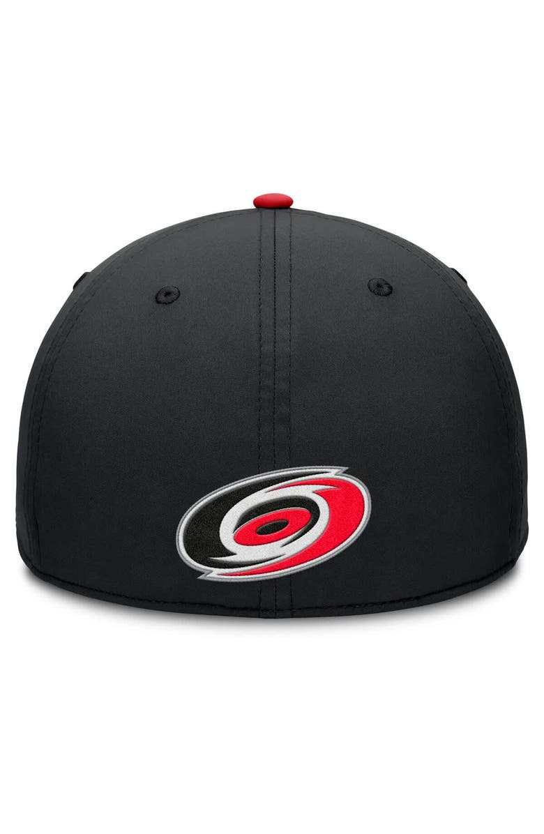 FANATICS Men's Fanatics Black/Red Carolina Hurricanes Authentic Pro Rink Team Code Flex Hat, Alternate, color, Black