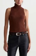 AG Faey Mock Neck Ribbed Tank