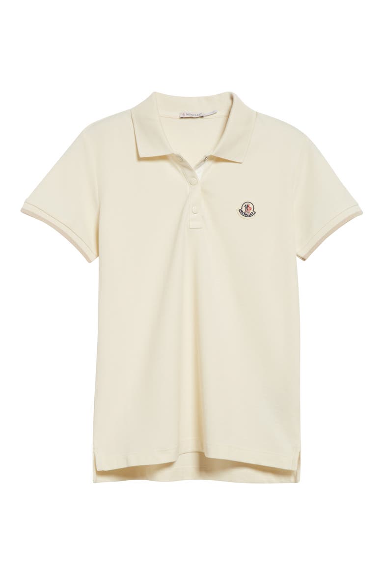 Logo Patch Cotton Piqué Polo, Alternate, color, SILK WHITE