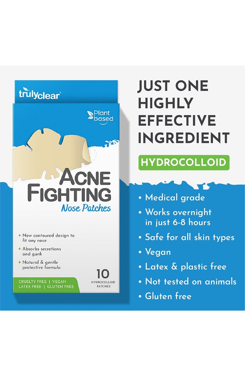 TRULY CLEAR Acne Nose Patches, 10 Count, Alternate, color, Multicolored