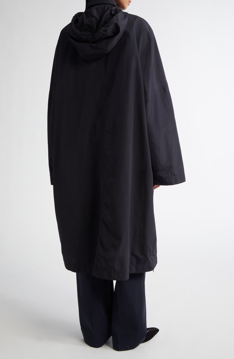 TOTEME Recycled Nylon A-Line Windbreaker Coat, Alternate, color, Nightfall