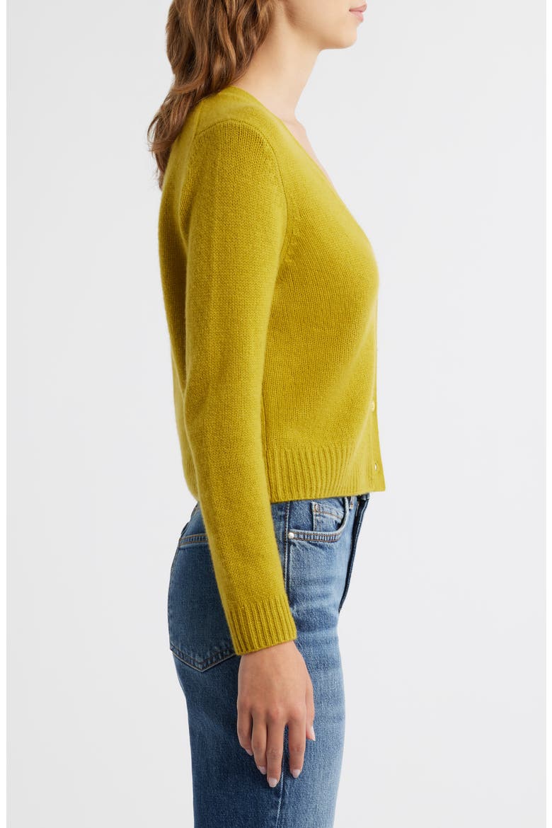 Cameron Cashmere V-Neck Cardigan, Alternate, color, ANTIQUE MOSS