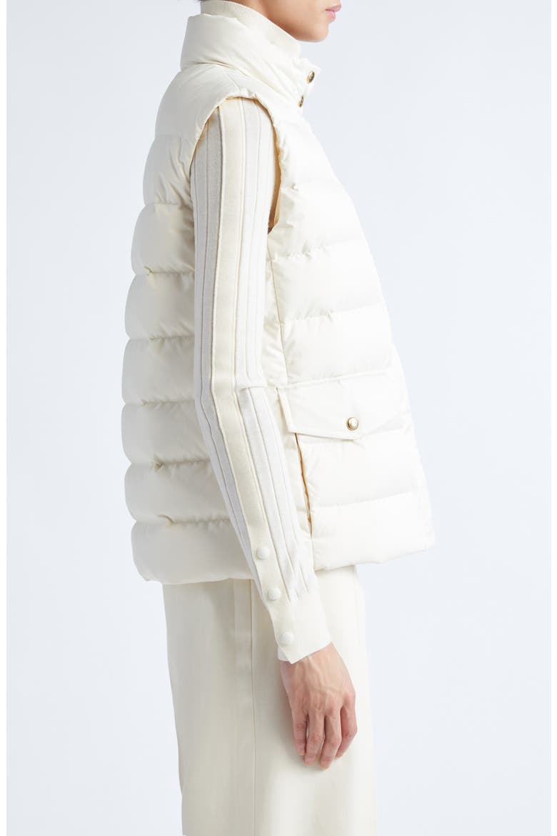 Besset Down Puffer Vest, Alternate, color, PALE IVORY