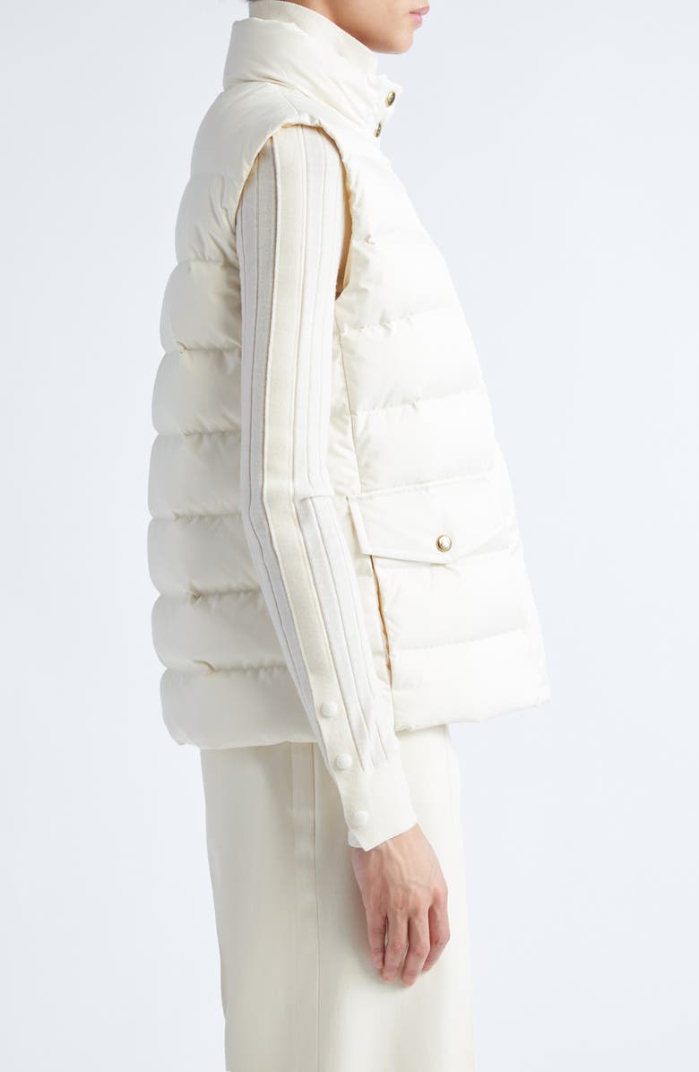 Moncler Besset Down Puffer Vest, Alternate, color, Pale Ivory