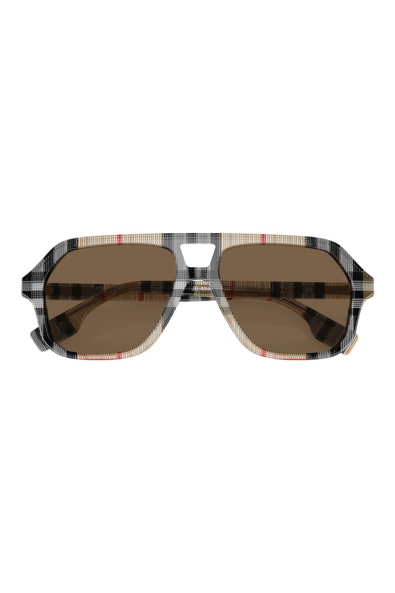 Kids' 50mm Irregular Sunglasses, Alternate, color, VINTAGE CHECK / DARK BROWN