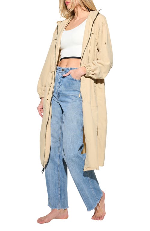 Spiritual Gangster Delancey Trench Coat With Hood In Brown