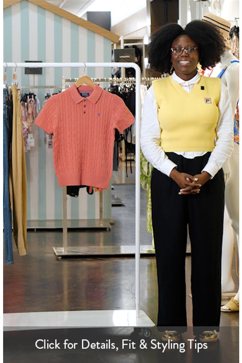 Kids' Cable Short Sleeve Cotton Sweater video