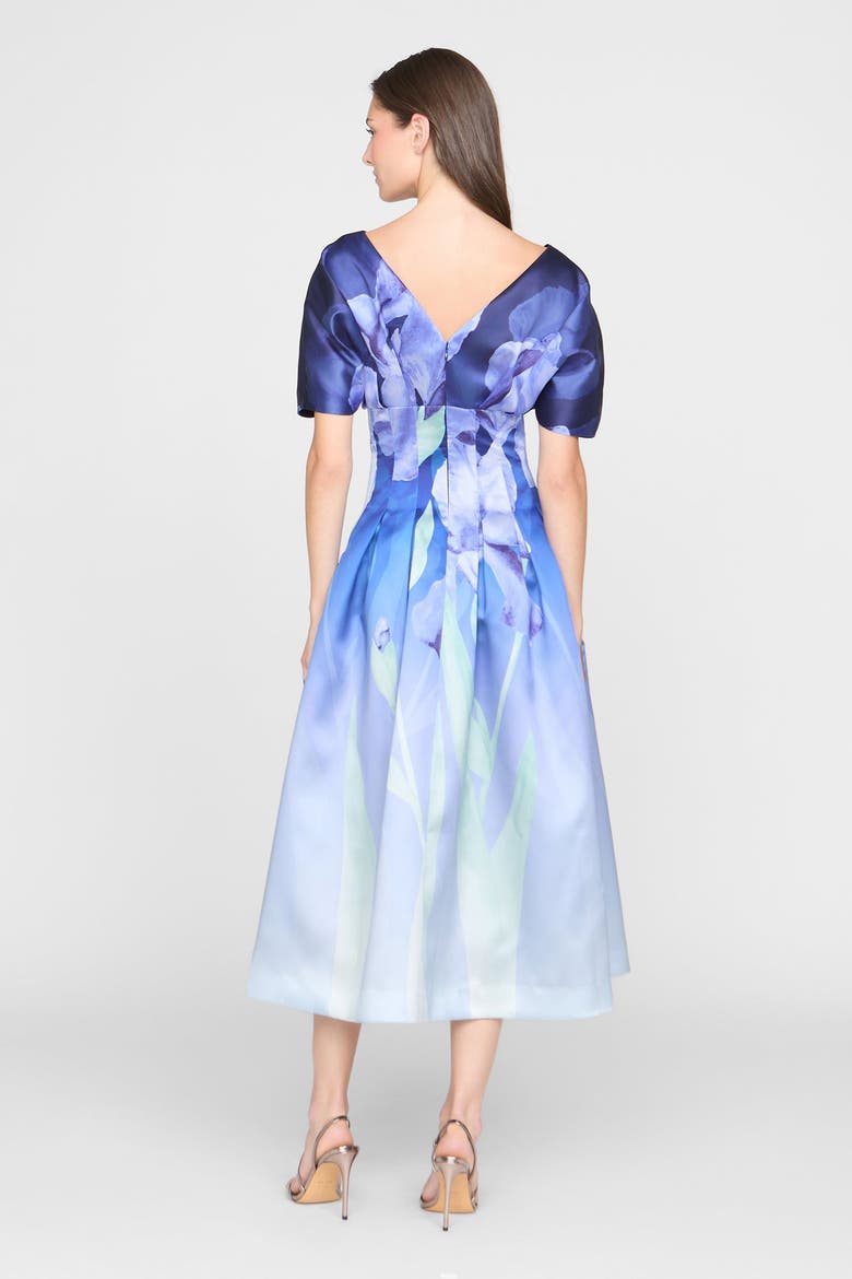 Luretta Contoured Waist Dress, Alternate, color, Moonlight Bloom
