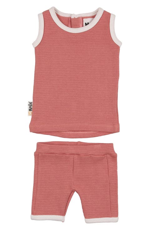 Waffle Knit Cotton Tank & Shorts Set (Baby)