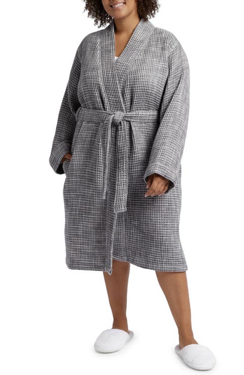 Gender Inclusive Waffle Knit Cotton Robe