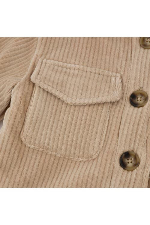 Oh Baby ! Corduroy With Snowdrift Shacket In Sand