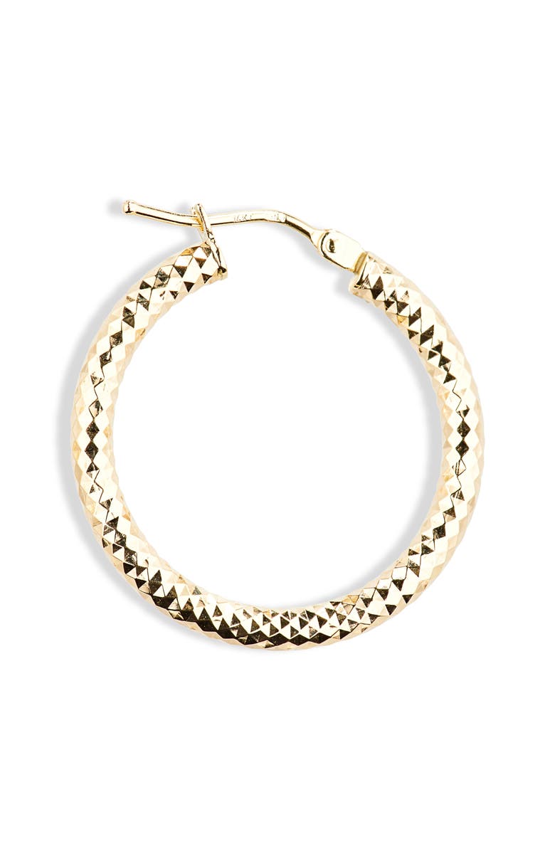 Bony Levy 14K Gold Diamond Cut Hoop Earrings, Alternate, color, 14K Yellow Gold