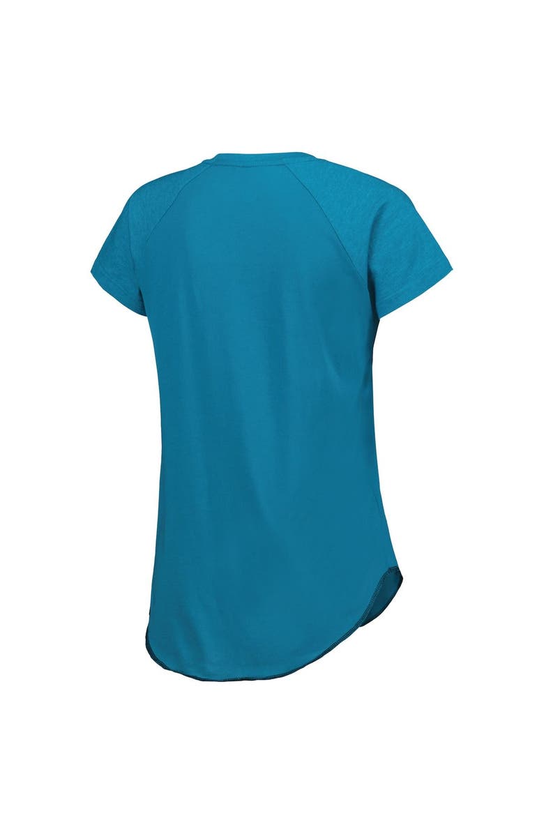 STARTER Women's Starter Teal San Jose Sharks Grand Slam Raglan Notch Neck T-Shirt, Alternate, color, 