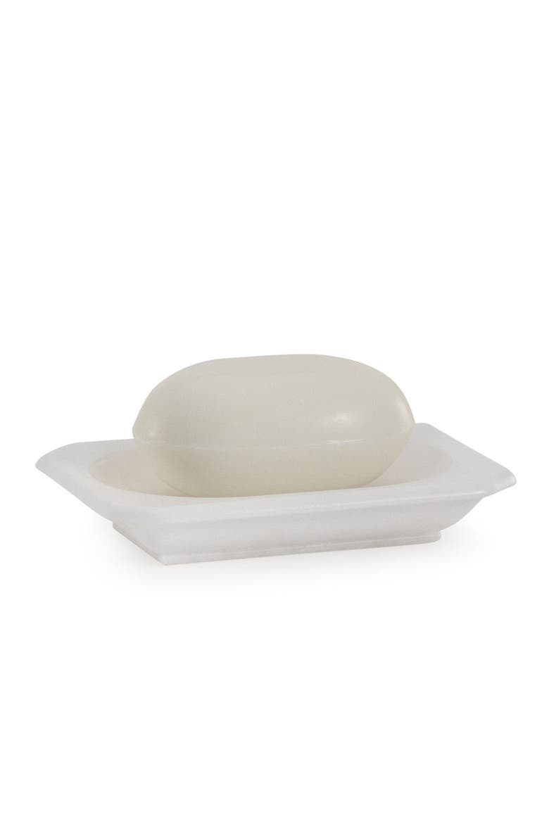 Roma Soap Dish, Alternate, color, WHITE