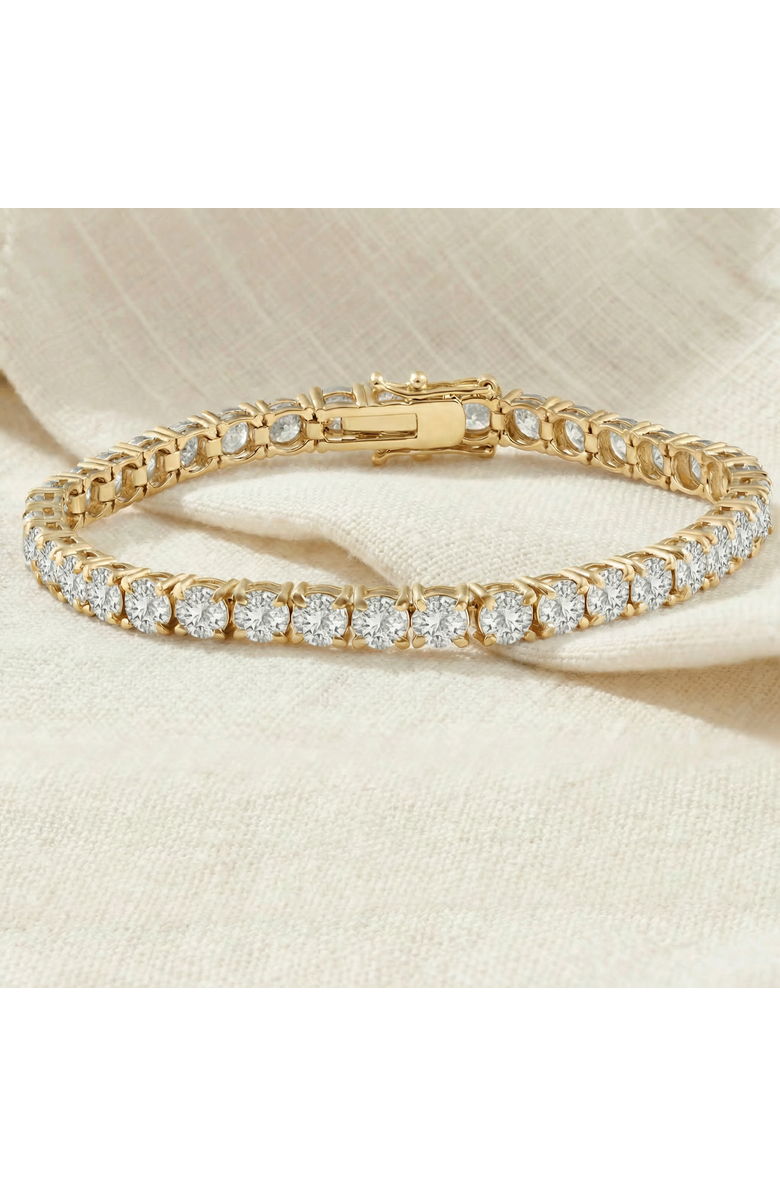 Bliss Diamond 12Ct Round-Cut Diamond Tennis Bracelet 14k Gold 7" Lab Grown, Alternate, color, 14K Yellow Gold