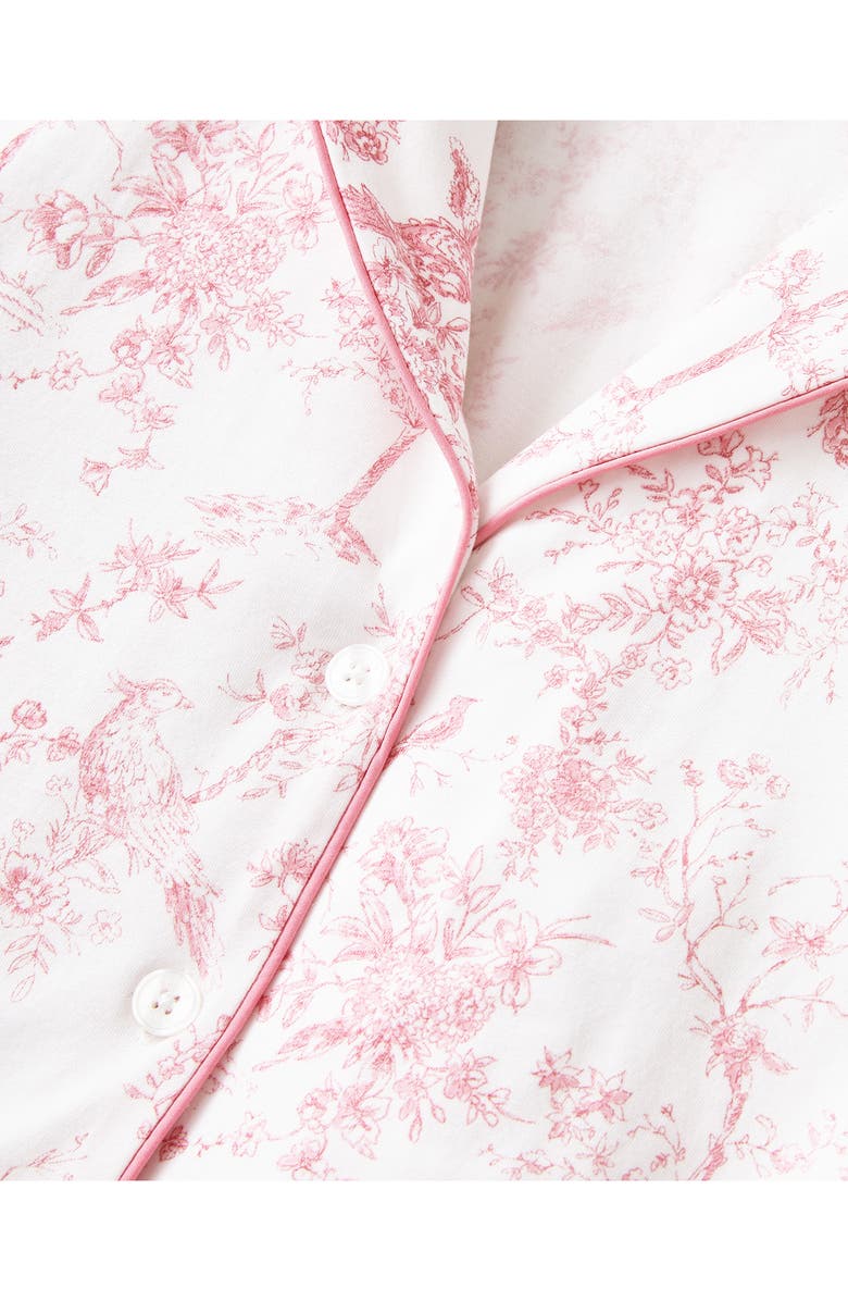 Petite Plume Print Tulip Pima Cotton Pajamas, Alternate, color, Pink