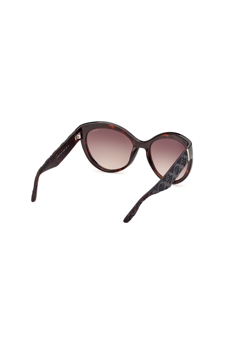 Logo Temple Cat Eye Sunglasses, Alternate, color, Dark Havana / Gradient Brown