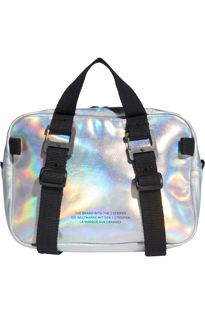 adidas Originals Mini Airliner Metallic Backpack, Alternate, color,