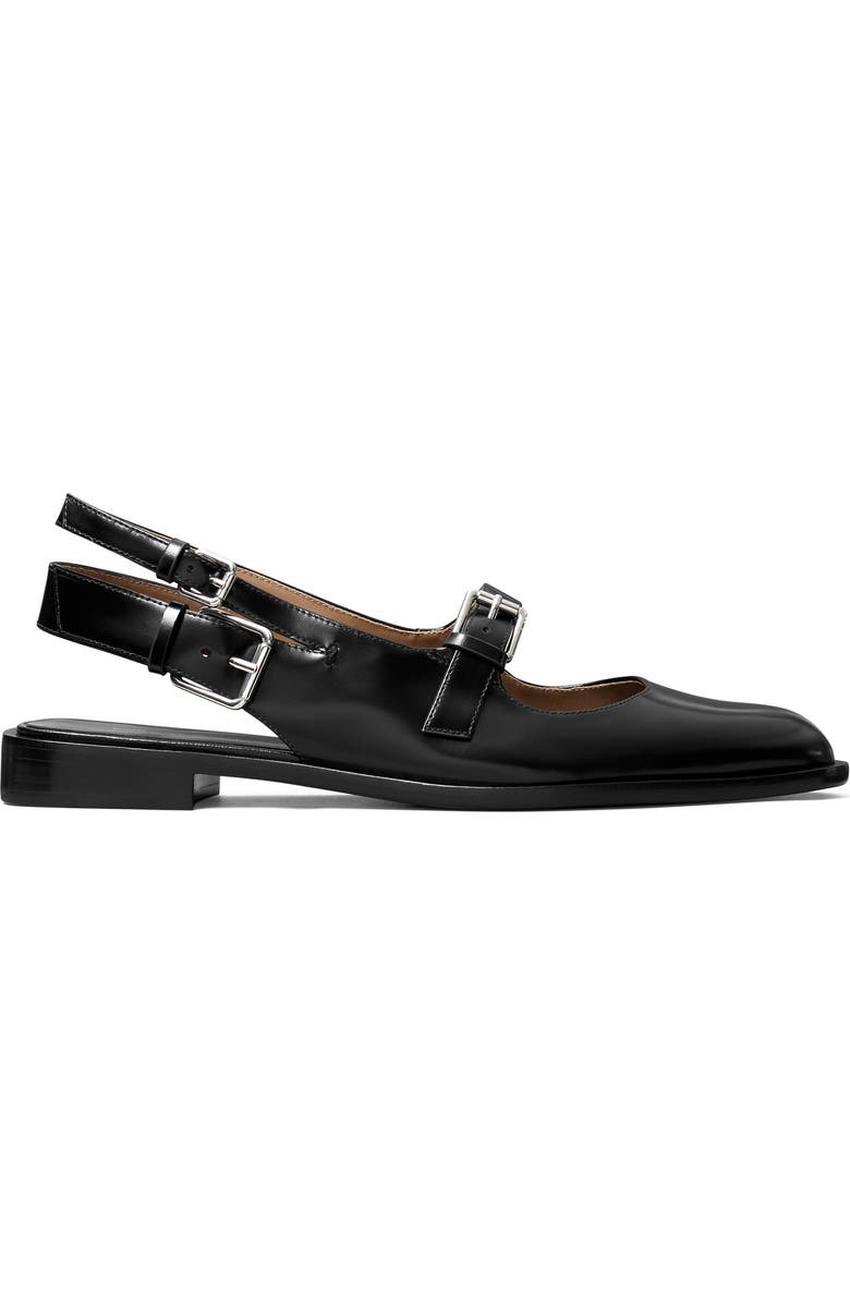 Tory Burch Multibuckle Slingback Flat, Alternate, color, Perfect Black