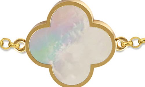 Gabi Rielle Sweet Lucky Mother-of-pearl Station Bracelet In Gold
