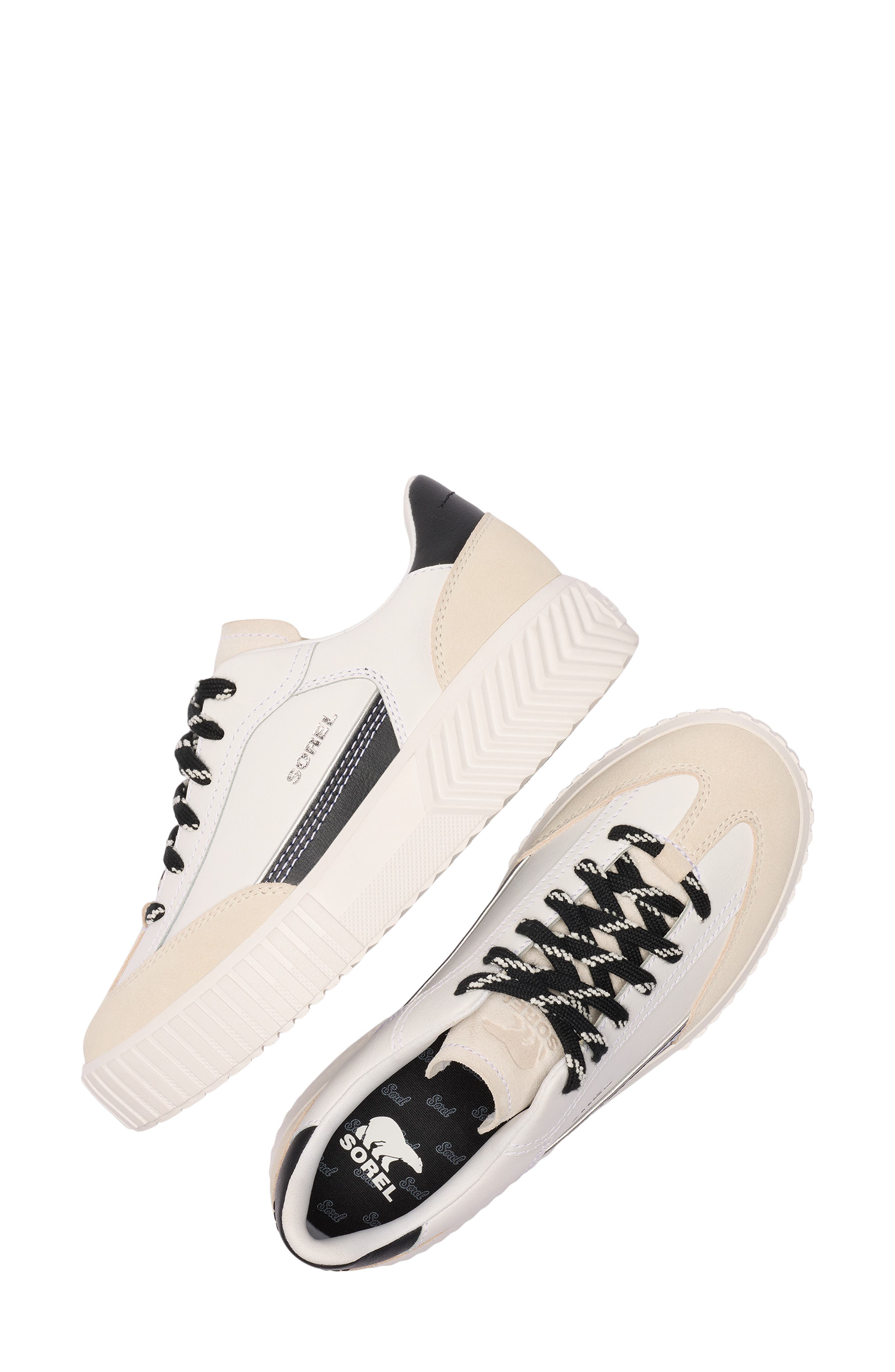 Ona Ave T-Toe Platform Sneaker, Alternate, color, SEA SALT/ BLACK